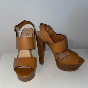Steve Madden Cognac Sandal Heels